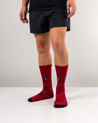TCK socks Arkansas Razorbacks Mayhem Crew Socks (Made in USA)