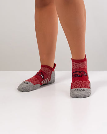 TCK socks Arkansas Razorbacks Tour No Show Tab Socks - Made in USA