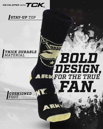 TCK socks Army West Point Black Knights Mayhem Crew Socks (Made in USA)