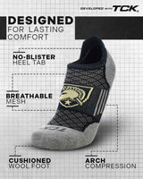 Army West Point Black Knights No Show Tour Socks - Made in USA