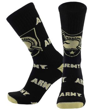TCK socks Army West Point Black/Vegas Gold / Large Army West Point Black Knights Mayhem Crew Socks (Made in USA)