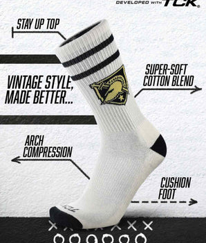 TCK socks Army West Point | Vintage | NCAA Mens and Womens Soft Cotton Sock