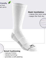 TCK socks Athletic Crew Socks 3-pack - Made with Recycled Yarns