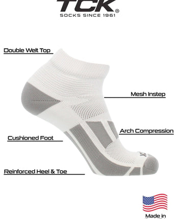 TCK socks Athletic Performance Ankle Socks for Men and Women
