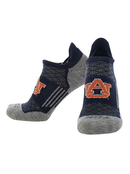 TCK socks Auburn Tigers / Large Auburn Tigers No Show Socks with Tab - Performance Socks That Say Hidden