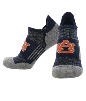 TCK socks Auburn Tigers / Large Auburn Tigers Tour No Show Tab Socks - Made in USA
