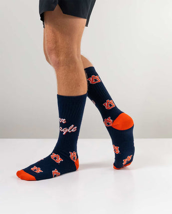 TCK socks Auburn Tigers Mayhem Crew Socks (Made in USA)