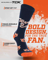 TCK socks Auburn Tigers Mayhem Crew Socks (Made in USA)
