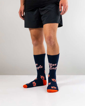 TCK socks Auburn Tigers Mayhem Crew Socks (Made in USA)