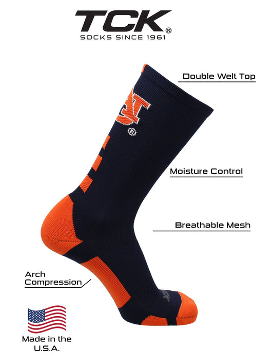 TCK socks Auburn Tigers Socks Baseline Crew