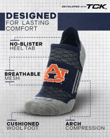 TCK socks Auburn Tigers Tour No Show Tab Socks - Made in USA