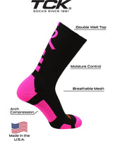 TCK socks Baseline Breast Cancer Awareness Crew Socks