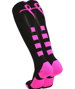 TCK socks Baseline Breast Cancer Awareness Over the Calf Socks