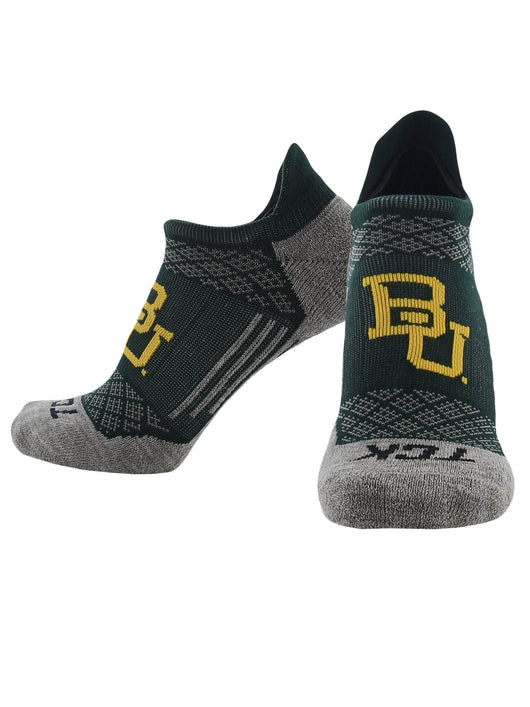 TCK socks Baylor Bears / Large Baylor Bears No Show Running & Golf Socks Mens & Womens - Tour - Performance Athletic Ankle Tab Socks, Soft Cushioned