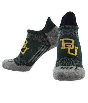 TCK socks Baylor Bears / Large Baylor Bears Tour No Show Tab Socks - Made in USA
