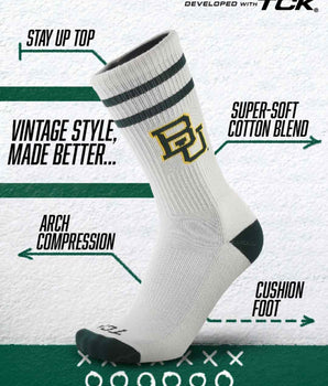 TCK socks Baylor Bears | Vintage | NCAA Mens and Womens Soft Cotton Sock