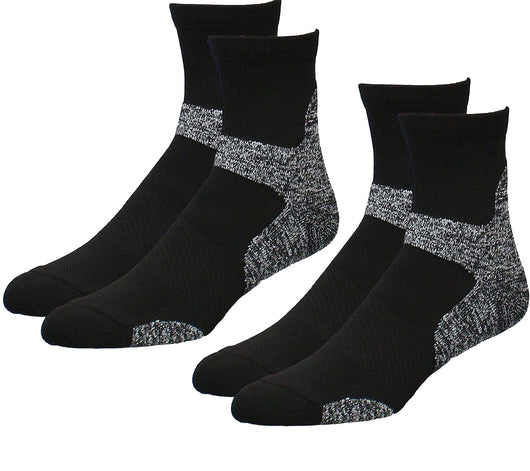 TCK socks Black-2 Pair / Large Achilles Tendonitis Running Socks 2-pack
