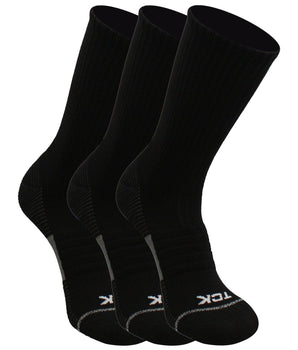 TCK socks Black-3 Pack / Medium TCK 365 Everyday Crew Socks For Men and Women - 3 Pairs