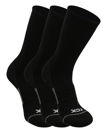 TCK socks Black-3 Pack / Medium TCK 365 Everyday Crew Socks For Men and Women - 3 Pairs