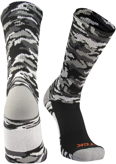 TCK socks Black Camo / Large Elite Woodland Camo Performance Crew Socks