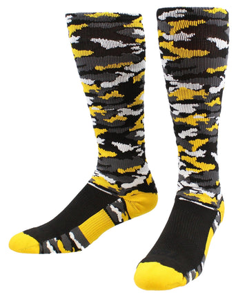 TCK socks Black/Gold Camo / Large Elite Performance Camo Over The Calf Socks