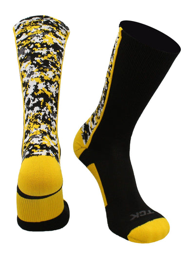 TCK socks Black/Gold / Large Digital Camo Crew Socks