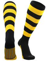 TCK socks Black/Gold / Large Hoop Striped Rugby Socks
