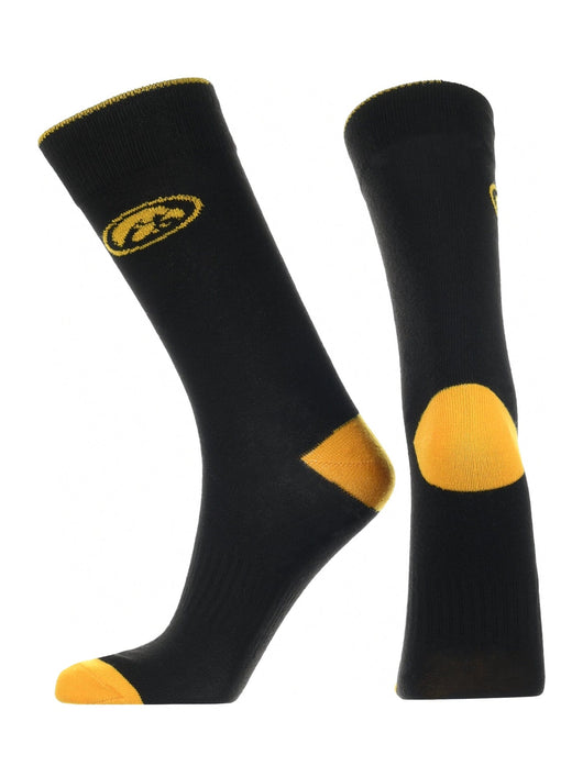 TCK socks Black/Gold / Large Iowa Hawkeyes Dress Socks Dean's List Crew Length Socks