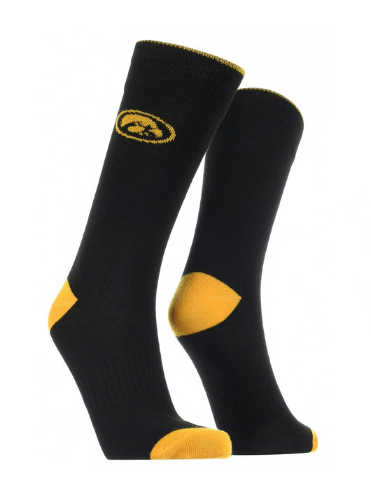 TCK socks Black/Gold / Large Iowa Hawkeyes Dress Socks Dean's List Crew Length Socks