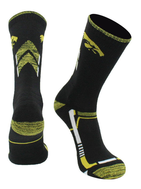 TCK socks Black/Gold / Large Iowa Hawkeyes Socks University of Iowa Hawkeyes Champion Crew Socks