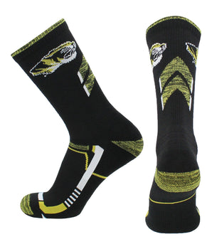 TCK socks Black/Gold / Large Missouri Tigers Socks University of Missouri Tigers Champion Crew Socks