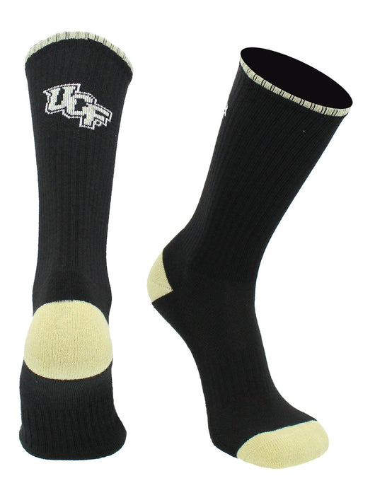 TCK socks Black/Gold / Large UCF Socks University of Central Central Florida Golden Knights Socks Campus Legend Crew