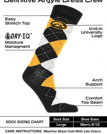 Iowa Hawkeyes Argyle Dress Socks – Collegiate Crew