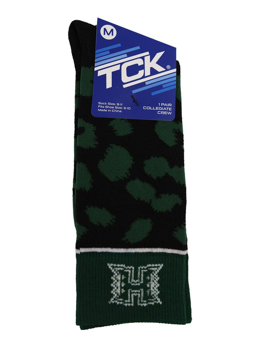 TCK socks Black/Green / Medium Hawaii Rainbow Warriors Socks Womens Savage Crew Socks