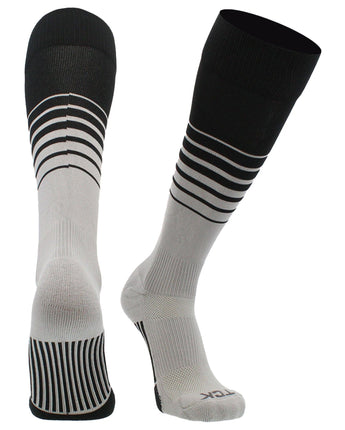 TCK socks Black/Grey / Small TCK Elite Breaker Striped Athletic Socks | Over-the-Calf Soccer & Baseball