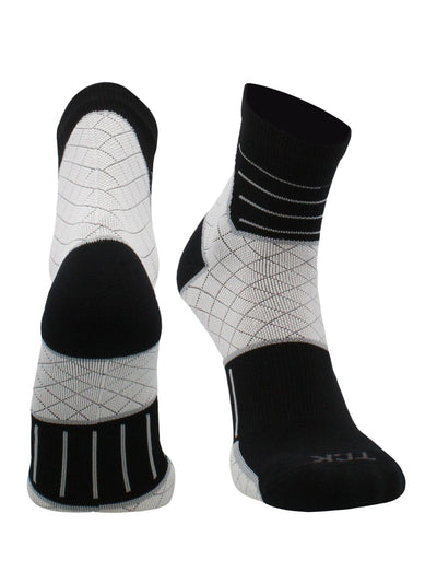 TCK socks Black / Large Achilles Tendonitis Compression Socks For Women and Men, Low Crew 20-30mmHg Compression