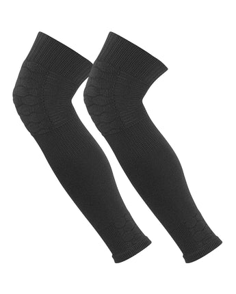 TCK socks Black / Large Defender Padded Knit Leg Sleeves Over the Knee