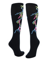 TCK socks Black / Large Lightning Bolt Tube Socks