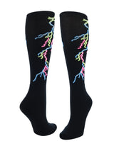 TCK socks Black / Large Lightning Bolt Tube Socks
