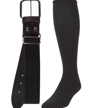 TCK socks Black / Medium Baseball/Softball Adult Belt & Socks Combo Set