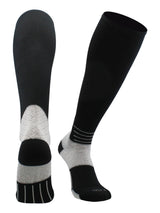 TCK socks Black / Medium Compression Socks For Women and Men, Over the Calf Graduated Compression 8-15 mmHg 20-30 mmHg