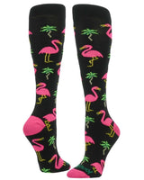TCK socks Black / Medium Made in USA Krazisox Flamingo Socks - TCK Crazy Sports Team Socks