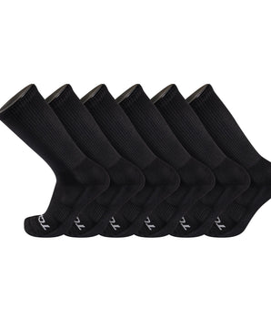 TCK socks Black / Medium Work & Athletic Crew Socks for Men & Women – Cushioned, Seamless Toe, Moisture Wicking Boot Sock, Supportive Arch
