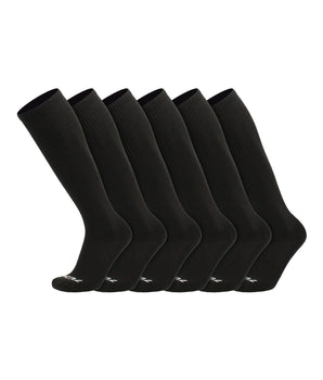 TCK socks Black / Medium Work & Athletic Over The Calf Socks 6-pack