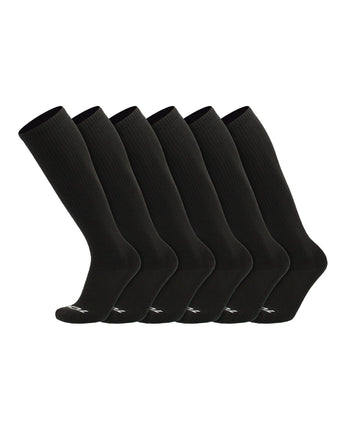 TCK socks Black / Medium Work & Athletic Over The Calf Socks 6-pack
