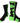 TCK socks Black/Neon Green / Large Shamrock Lucky Clover Socks Crew Length