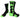 TCK socks Black/Neon Green / Large Shamrock Lucky Clover Socks Crew Length