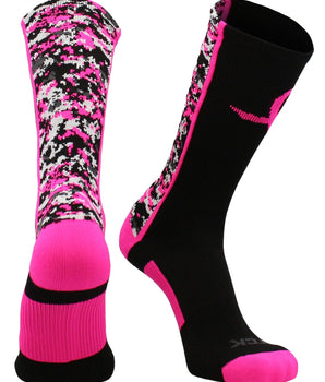 TCK socks Black/Neon Pink / Small Digital Camo Aware Crew Socks