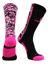 TCK socks Black/Neon Pink / Small Digital Camo Aware Crew Socks