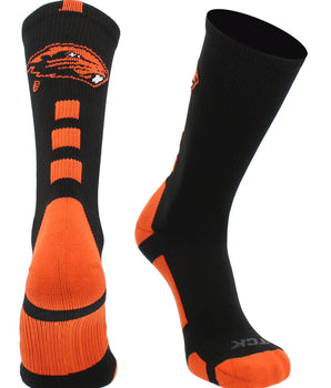 TCK socks Black/Orange / Large Oregon State Beavers Baseline Crew USA Made